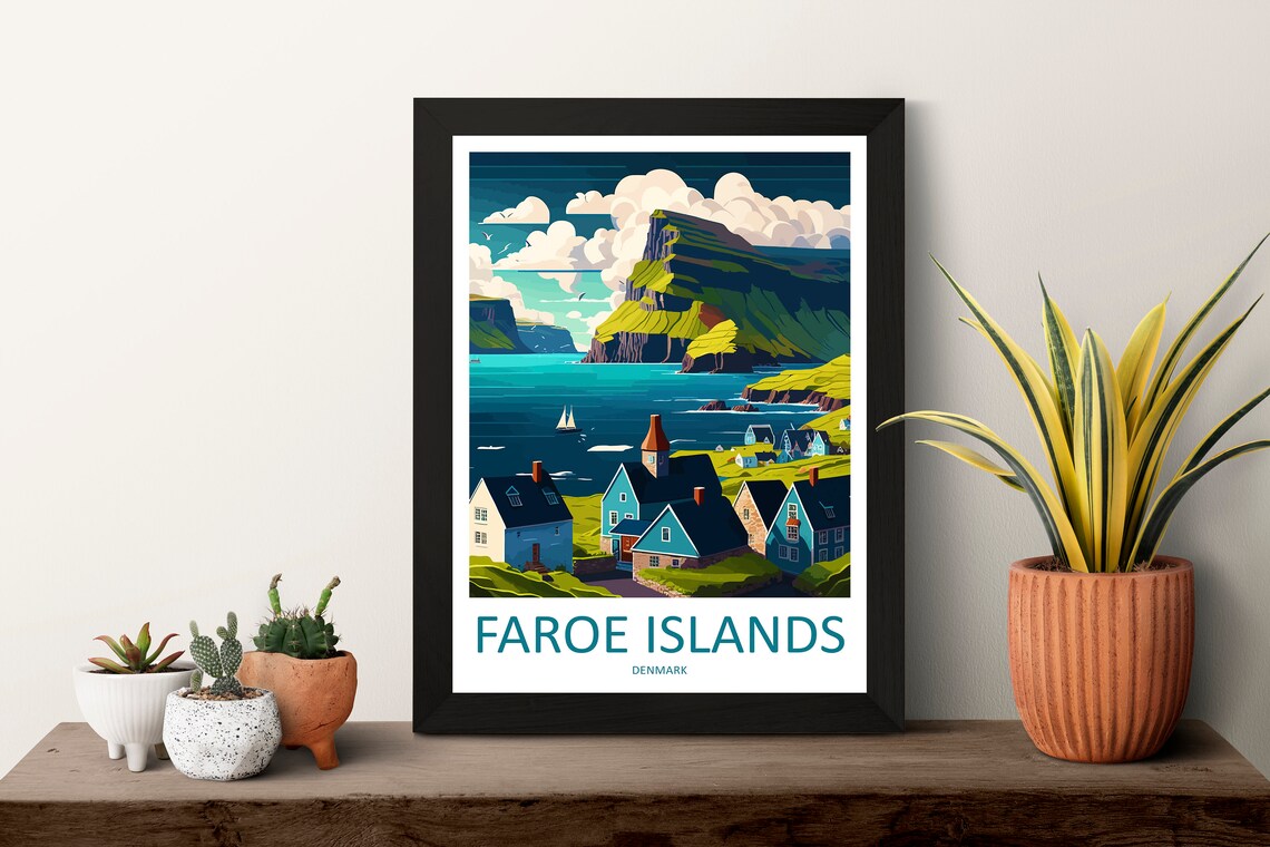 Faroe Island Travel Poster, Denmark Wall Decor - Image 3