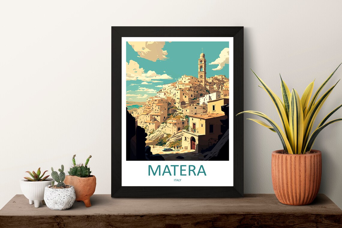 Matera Travel Poster, Italy Wall Art Print - Image 3