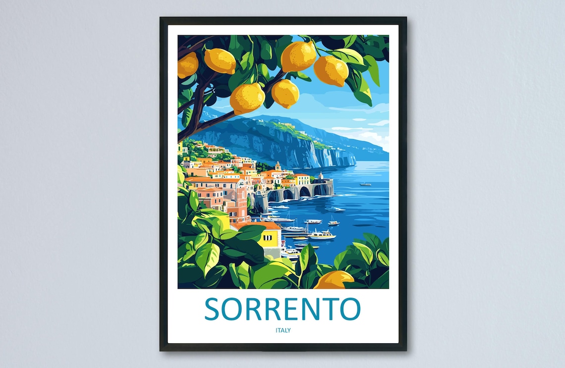 Sorrento Home Decor Gift Lovers Travel Poster