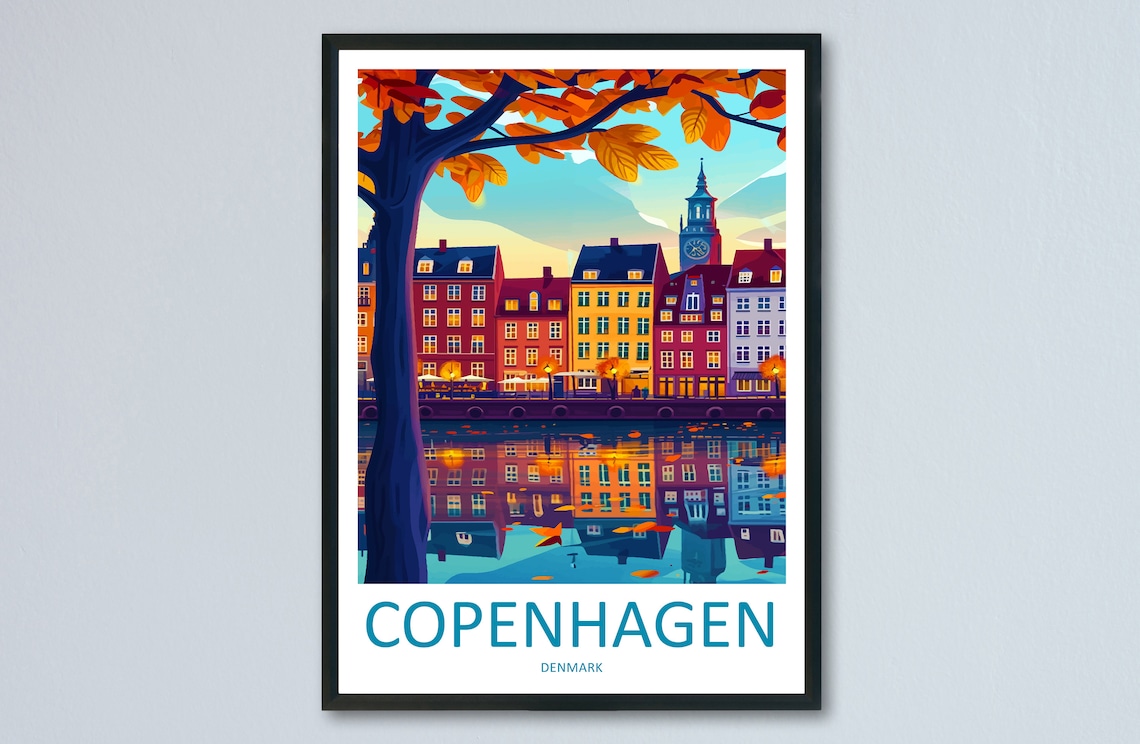 Copenhagen Gift Art Lovers Travel Poster
