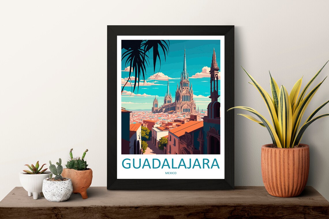 Guadalajara Travel Poster, Cultural Wall Art Print - Image 3