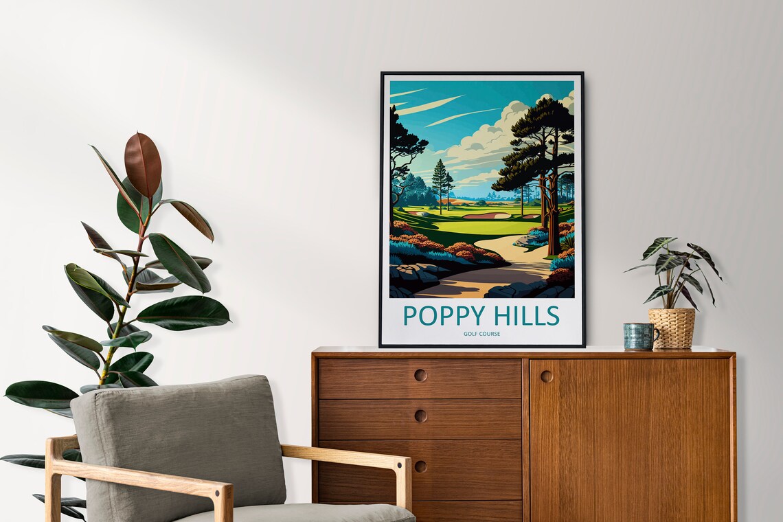 Poppy Hills Golf Course Travel Poster, Golf Wall Art - Image 2