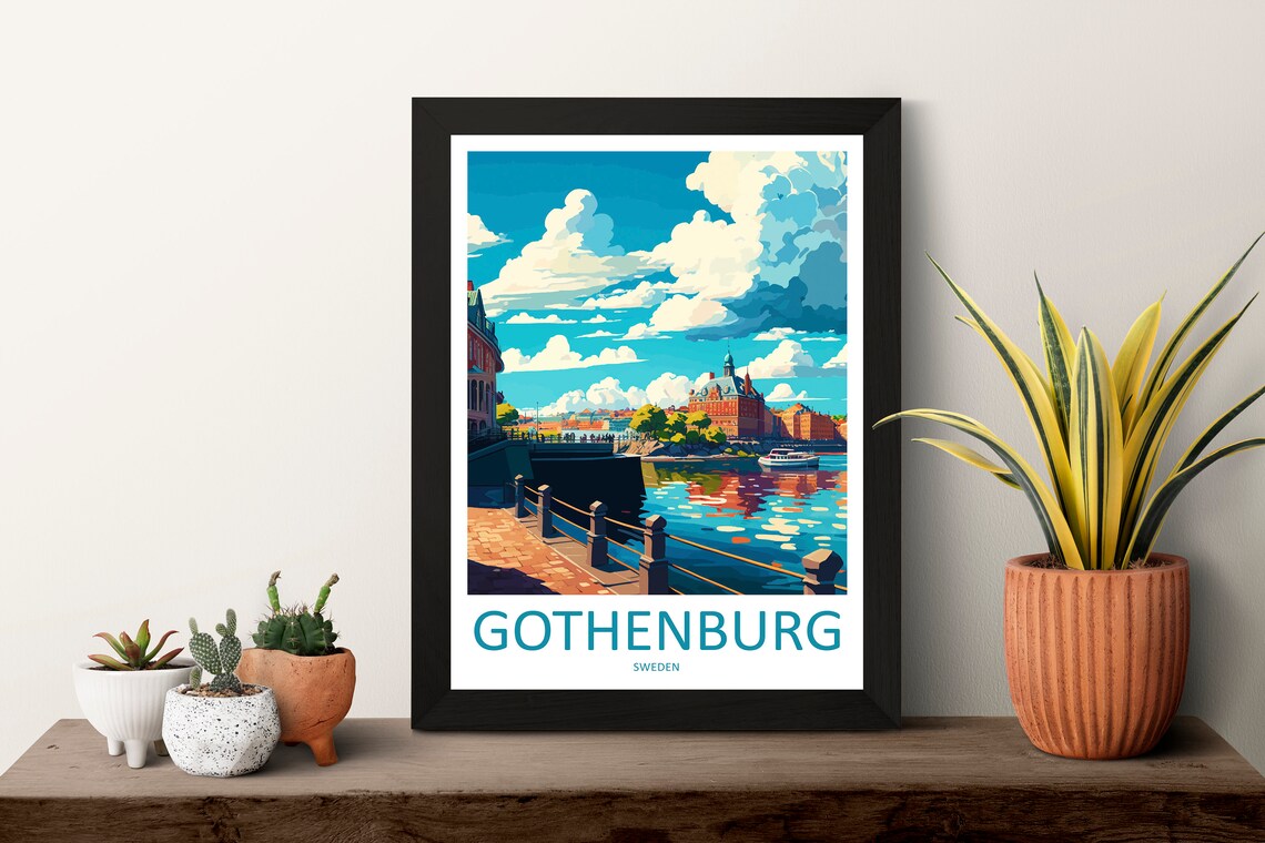 Gothenburg Travel Poster, Sweden Home Decor - Image 3