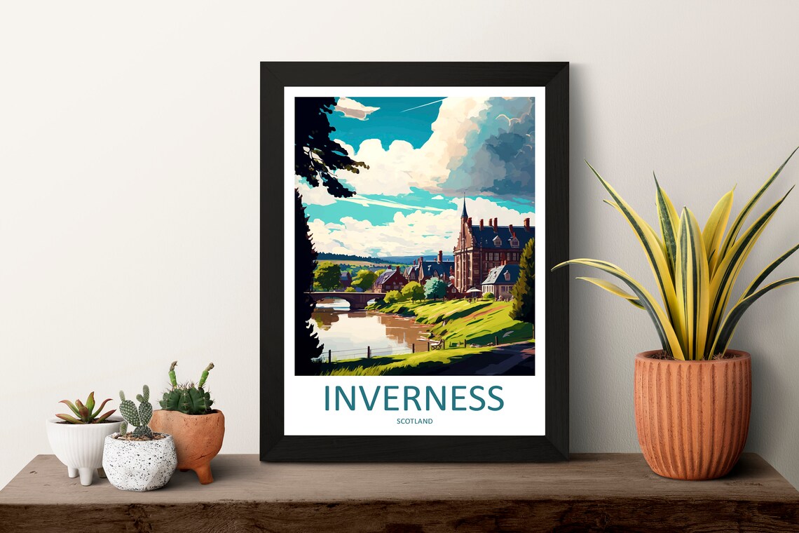 Inverness Travel Poster, Scotland Place Art - Image 3