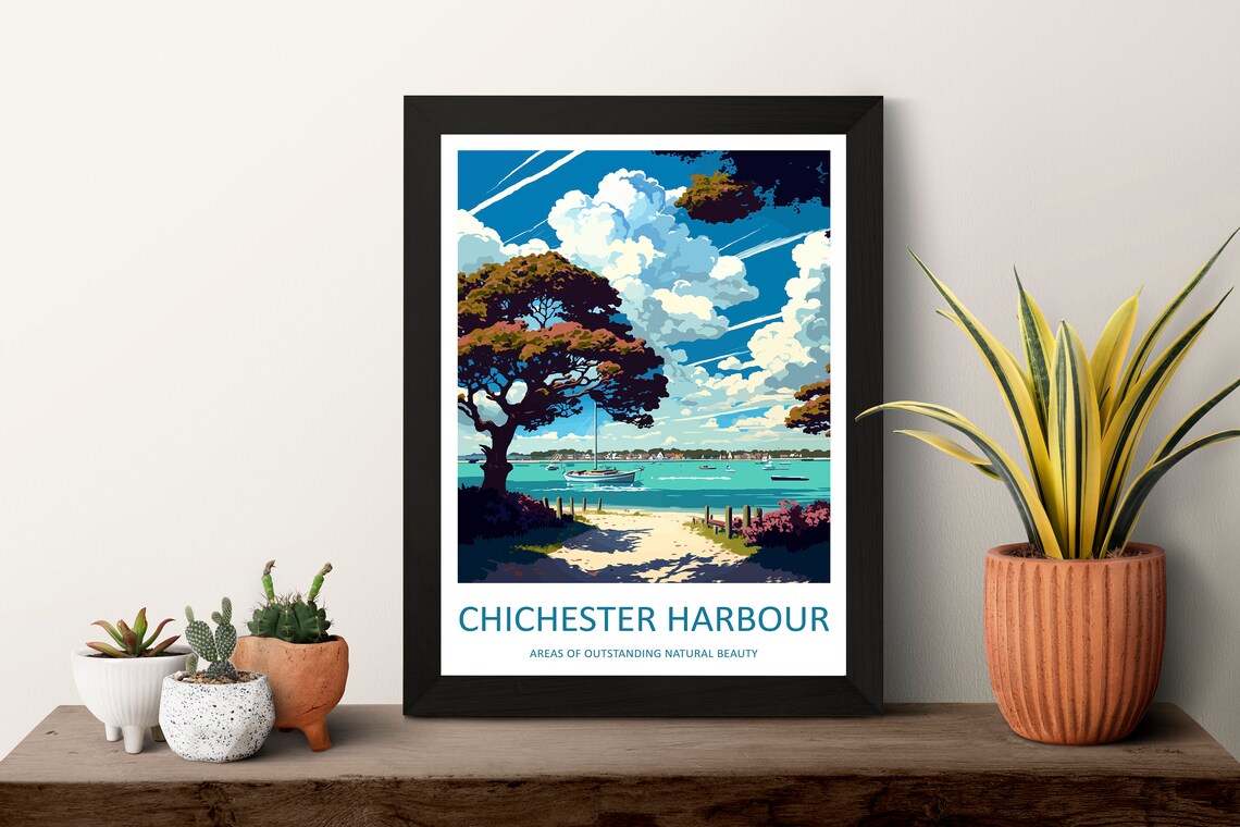 Chichester Harbour Travel Poster, Place-Focused Wall Art - Image 3