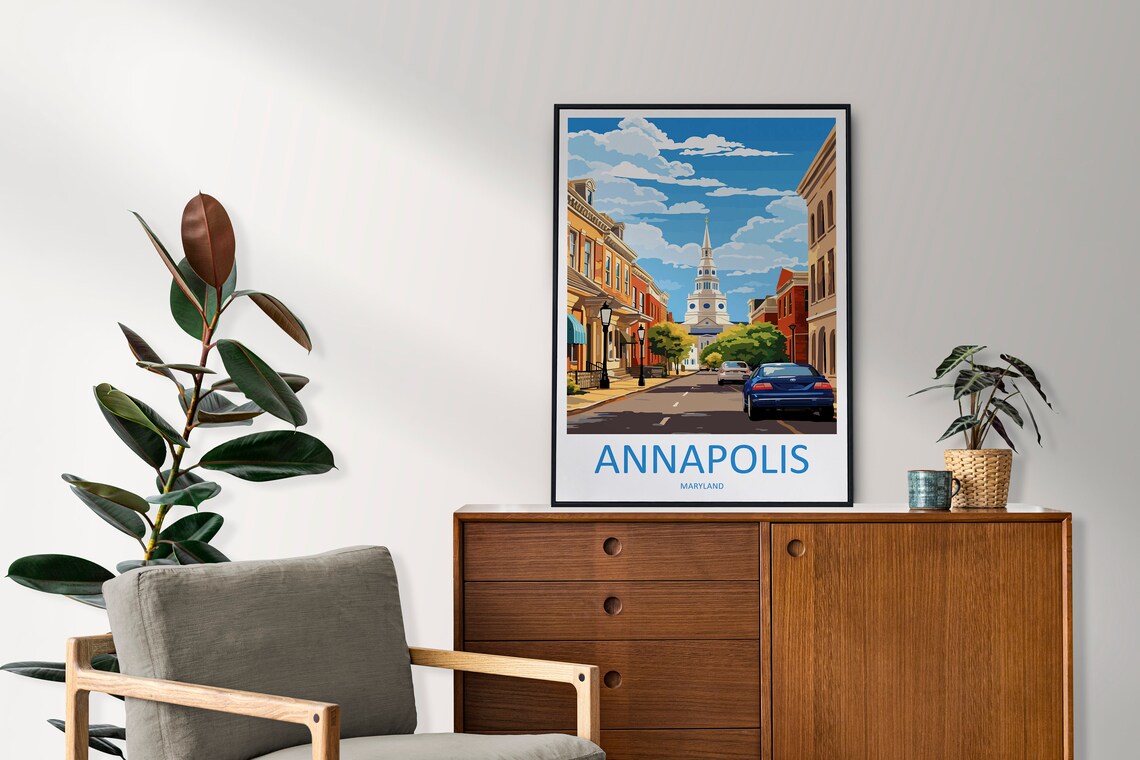 Annapolis Travel Poster, Maryland Wall Decor - Image 2