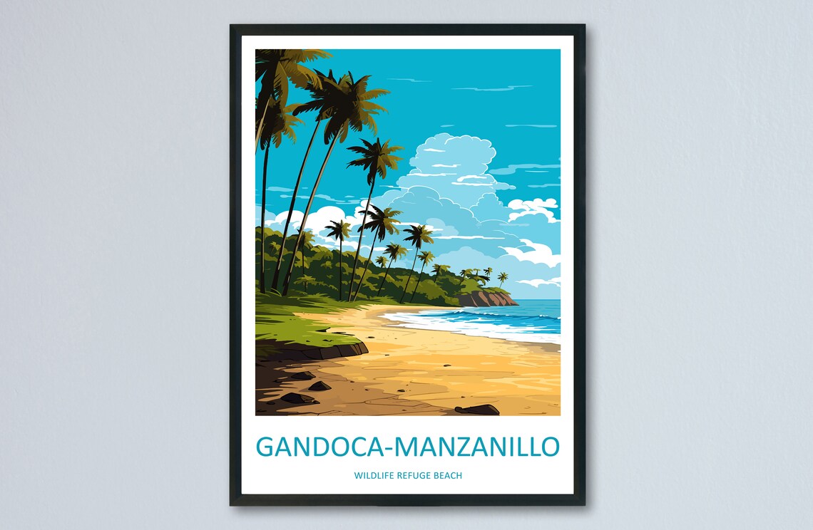 Gandoca-Manzanillo Wildlife Refuge Cove Palm Beach Travel Poster
