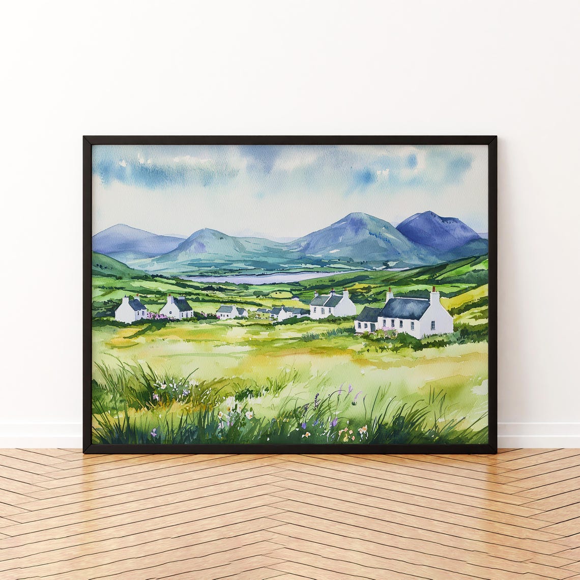Connemara Watercolor Poster Wall Art Hanging Home Dcor Gift Lovers Ireland