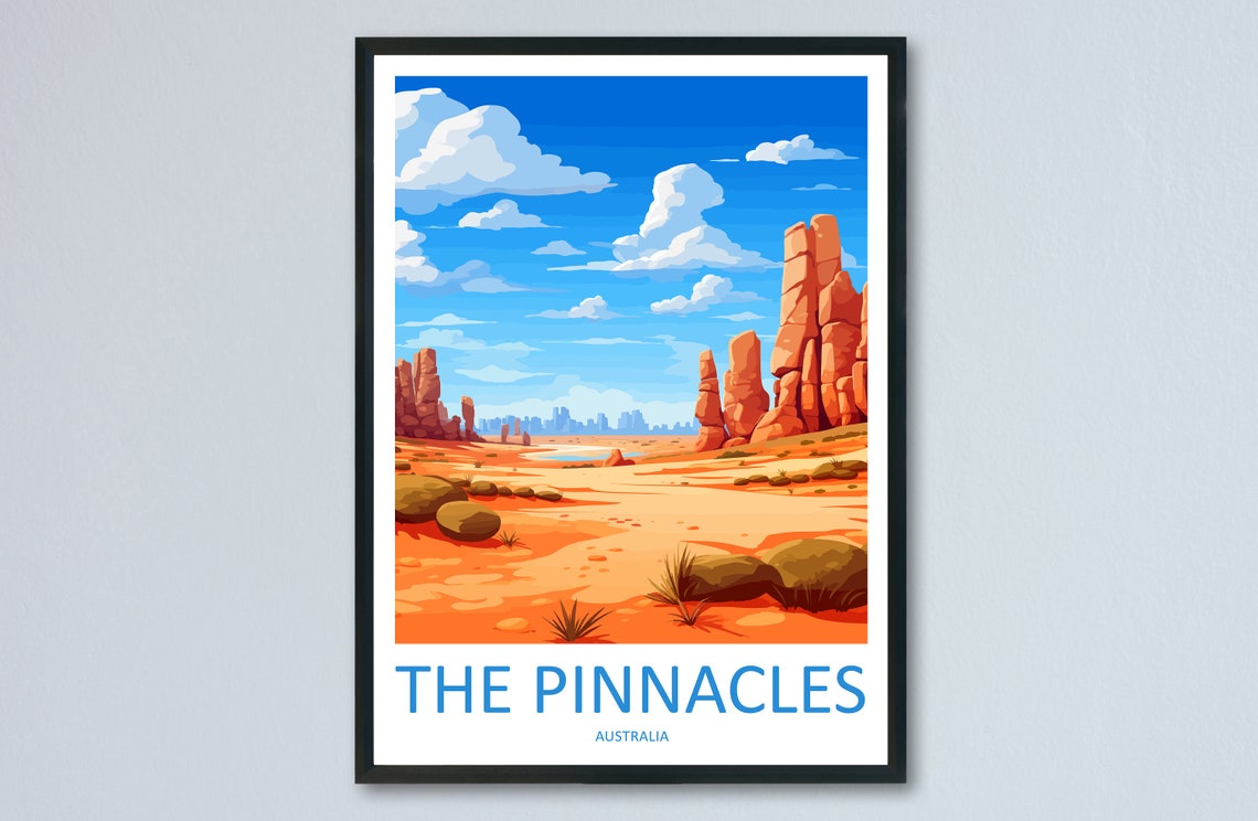 The Pinnacles Australia Desert Rock Spires Under Big Sky Poster