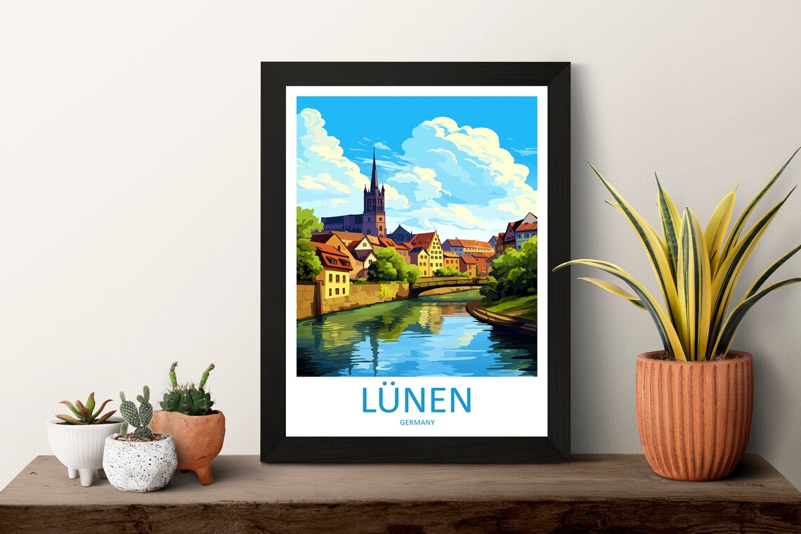 Lnen Germany Travel Poster, Europe Wall Decor - Image 3