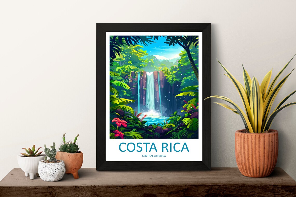 Costa Rica Travel Poster, Caribbean Journey Wall Art - Image 3