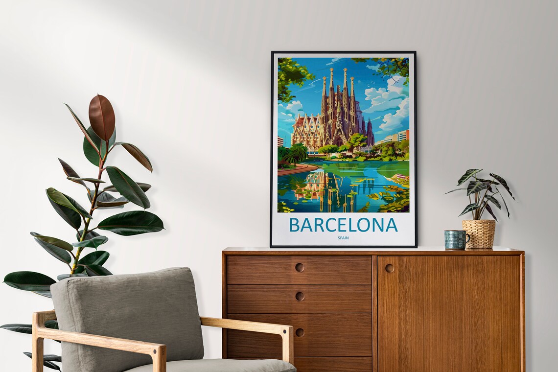 Barcelona Gift For Art Lovers Travel Poster - Image 2