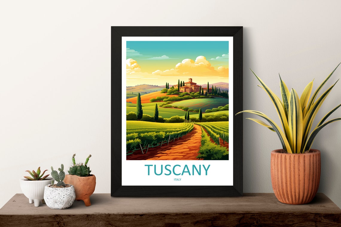Tuscany Travel Print Wall Art Tuscany Italy Wall Hanging Home Decoration Tuscany Gift Art Lovers Wall Art Print Tuscany Italy Art Tuscany - Image 3