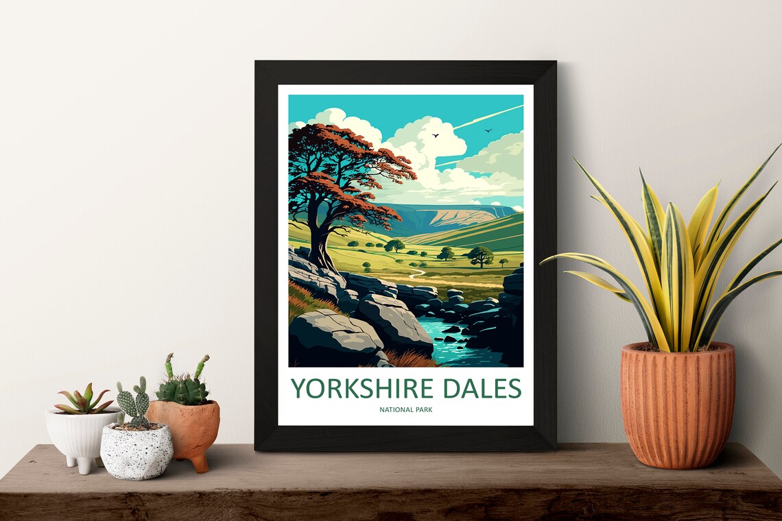 Yorkshire Dales Travel Poster, National Park Wall Art - Image 3