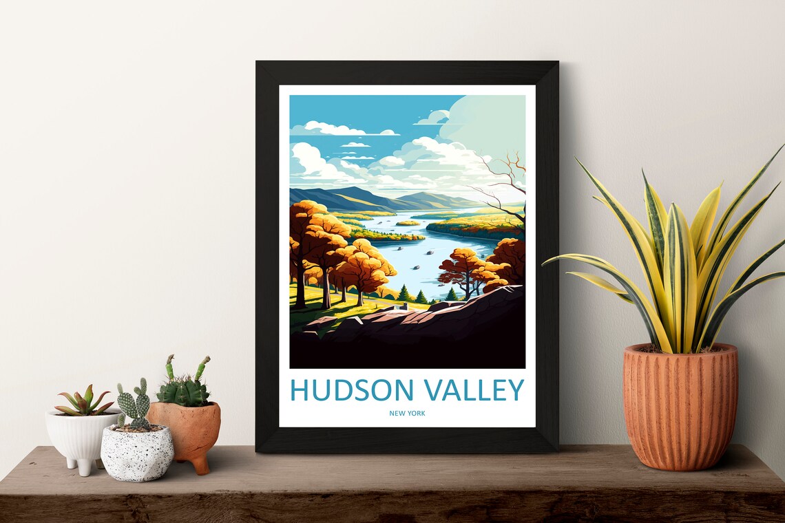 Hudson Valley Travel Poster, New York State Art - Image 3