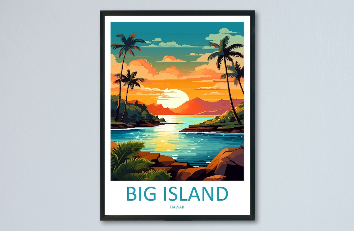 Big Island Travel Poster, Hawaii Wall Decor