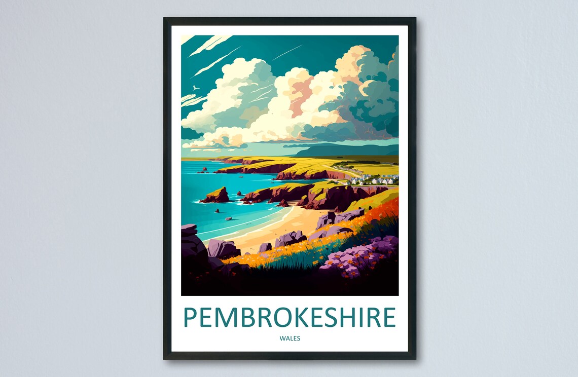 Pembrokeshire Landscape Art Print, Home Decor