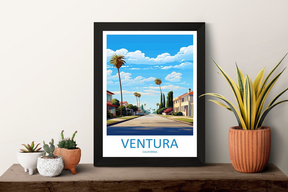 Ventura Travel Poster, California Wall Art Print - Image 3