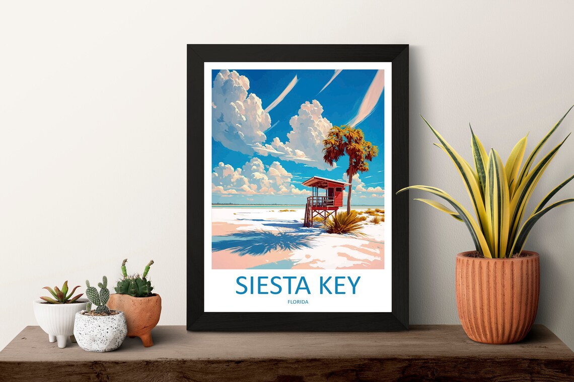 Siesta Key Florida Travel Poster, Beach Getaway - Image 3