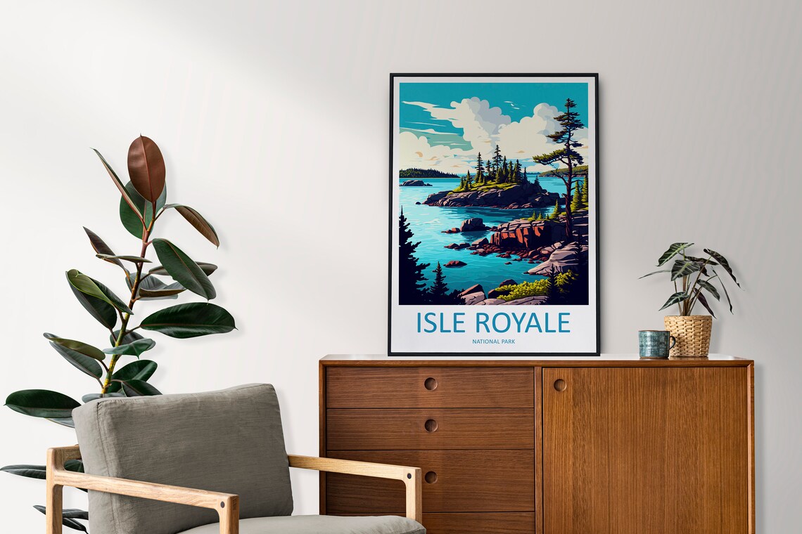 Isle Royale National Park Travel Poster, Wall Art - Image 2