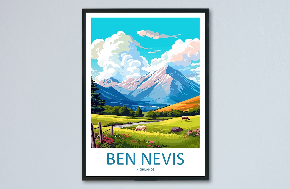 Ben Nevis Home Decor Travel Poster