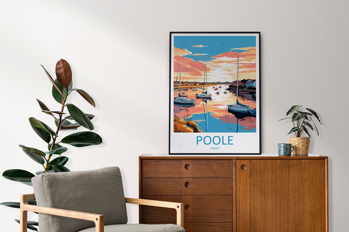 Poole Harbour Travel Poster, England Wall Decor - Image 2