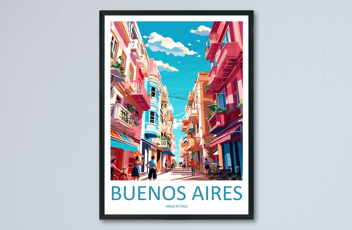 Buenos Aires Travel Poster, Argentina Wall Art