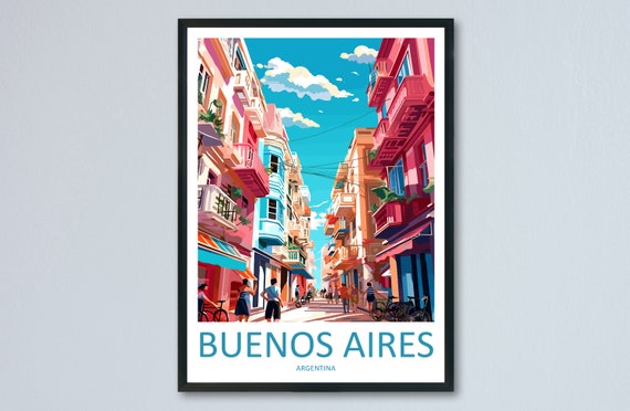 Buenos Aires Travel Poster, Argentina Wall Art