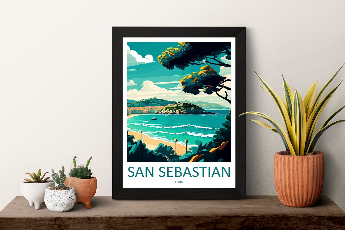 San Sebastian Travel Poster, Spain Wall Decor - Image 3
