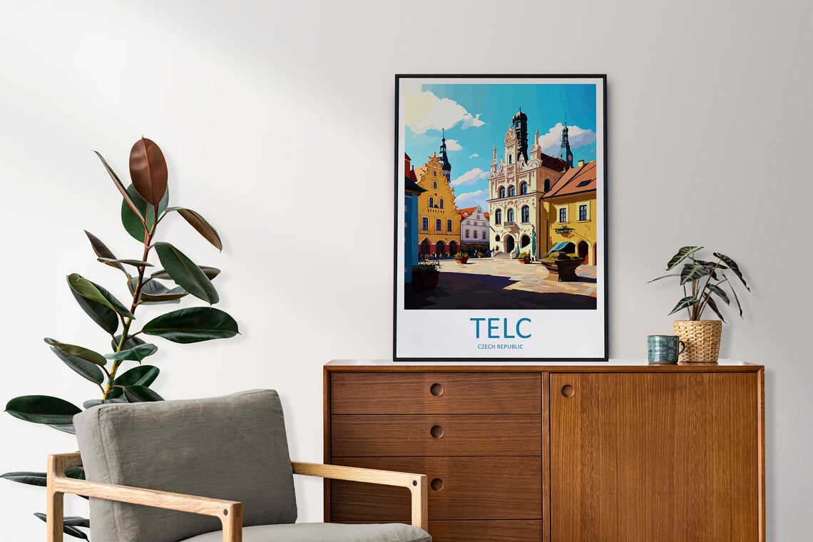 Telc Travel Poster, Czech Republic Wall Art - Image 2