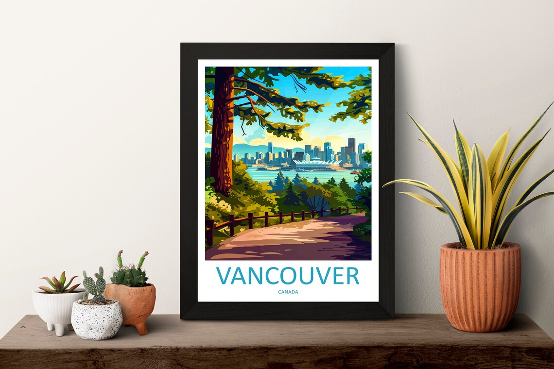Vancouver Travel Poster, Canada City Wall Art - Image 3