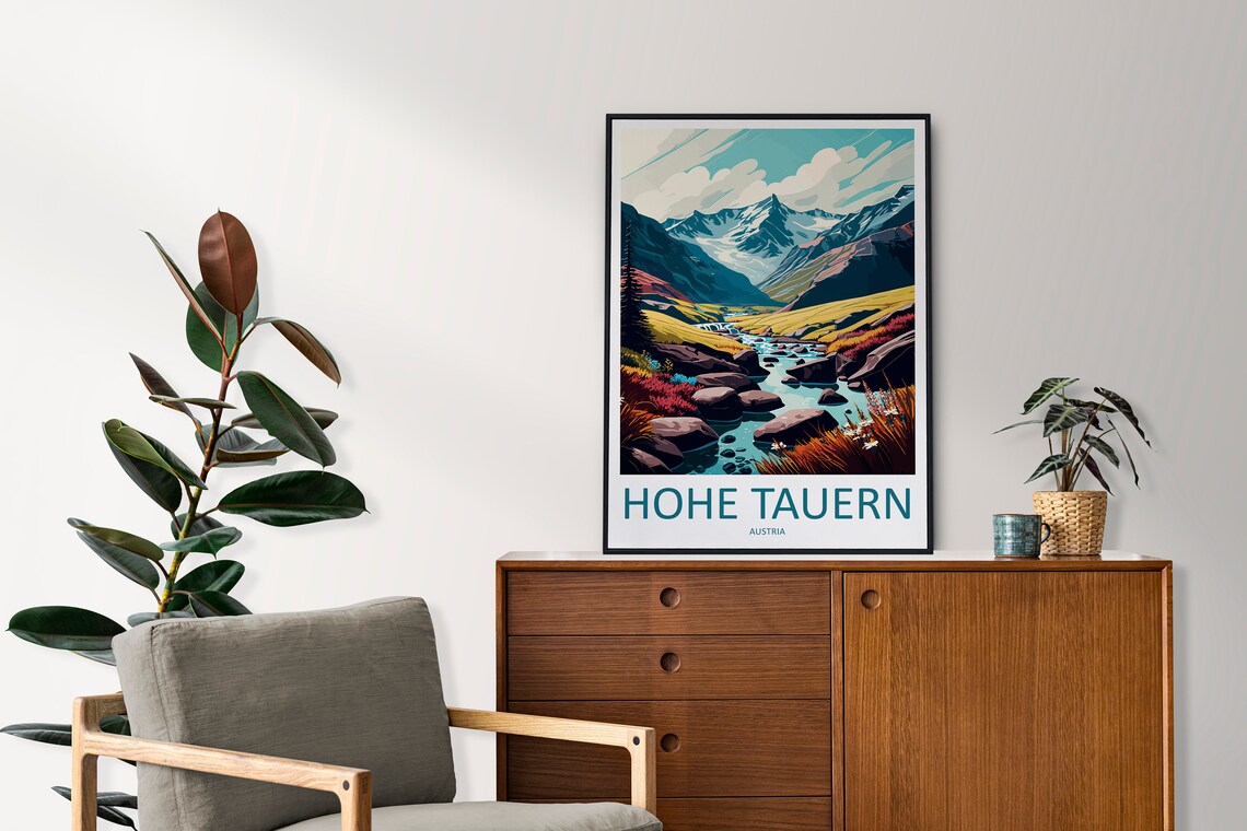 Hohe Tauern Travel Poster, Austria Landscape Print - Image 2