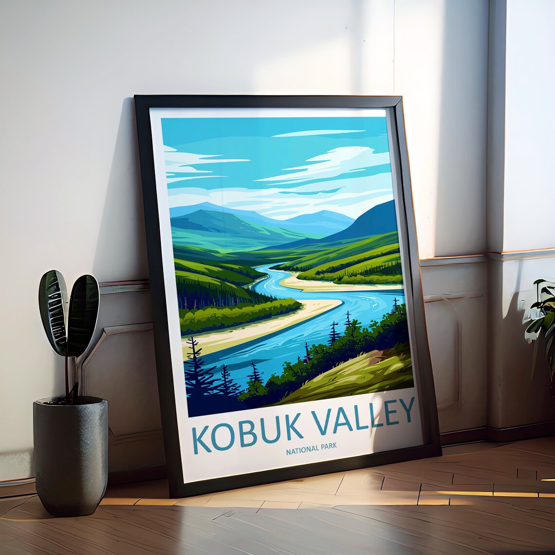 Kobuk Valley Winding River Arctic Alaska National Park Poster