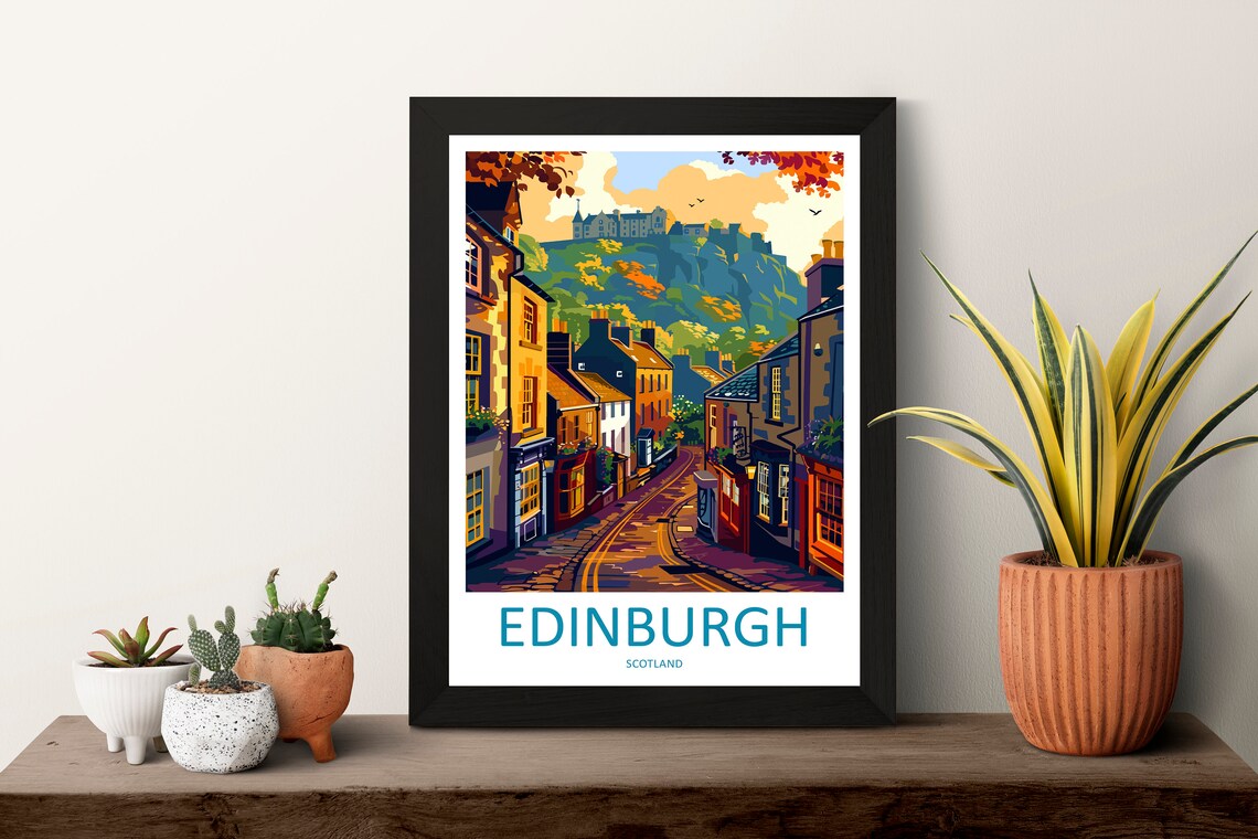 Edinburgh Cityscape Art Print, European City Decor - Image 3