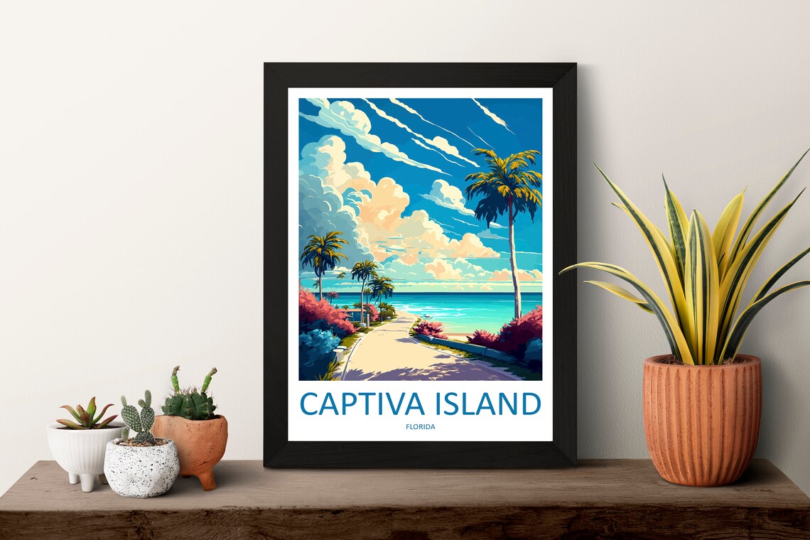 Captiva Island Travel Poster, Florida Wall Art - Image 3