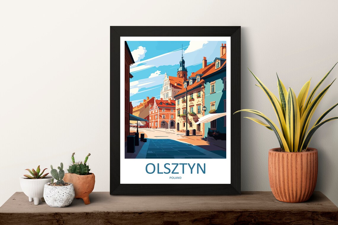 Olsztyn Travel Print, Poland Wall Art - Image 3