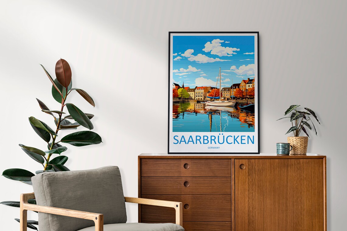 Saarbrcken Travel Poster, Germany City View - Image 2
