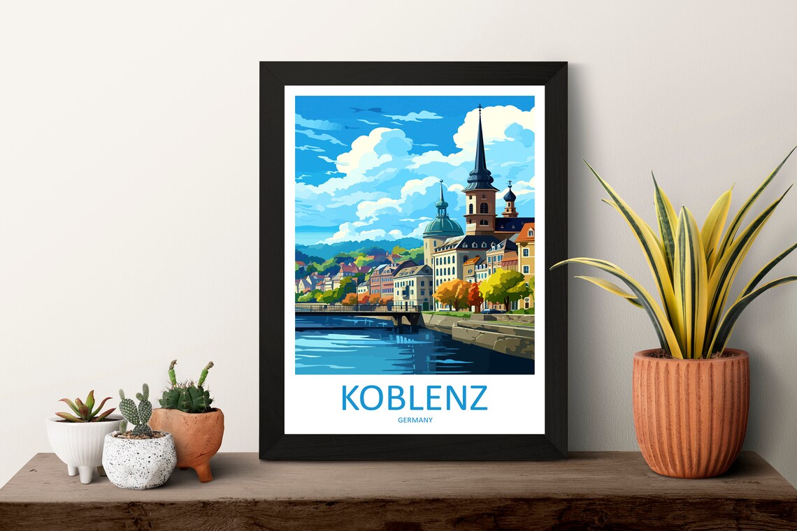 Koblenz Travel Poster, Germany City Wall Art - Image 3