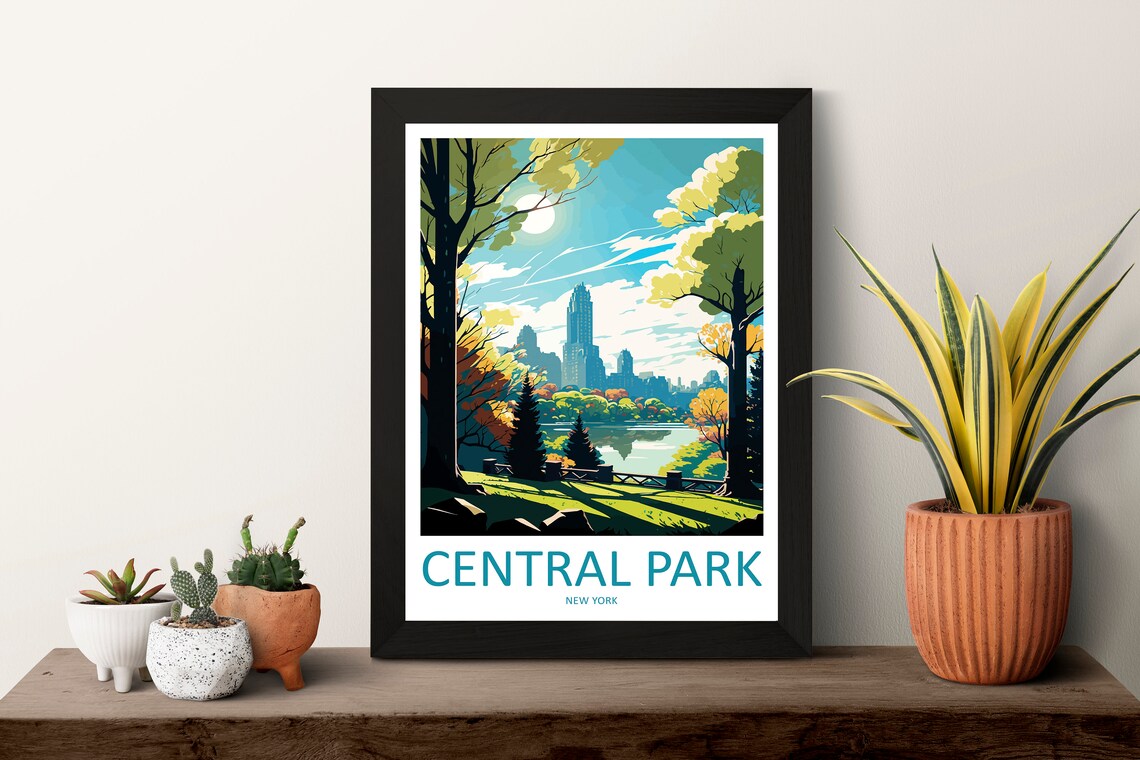 Central Park Travel Poster, New York State Art - Image 3