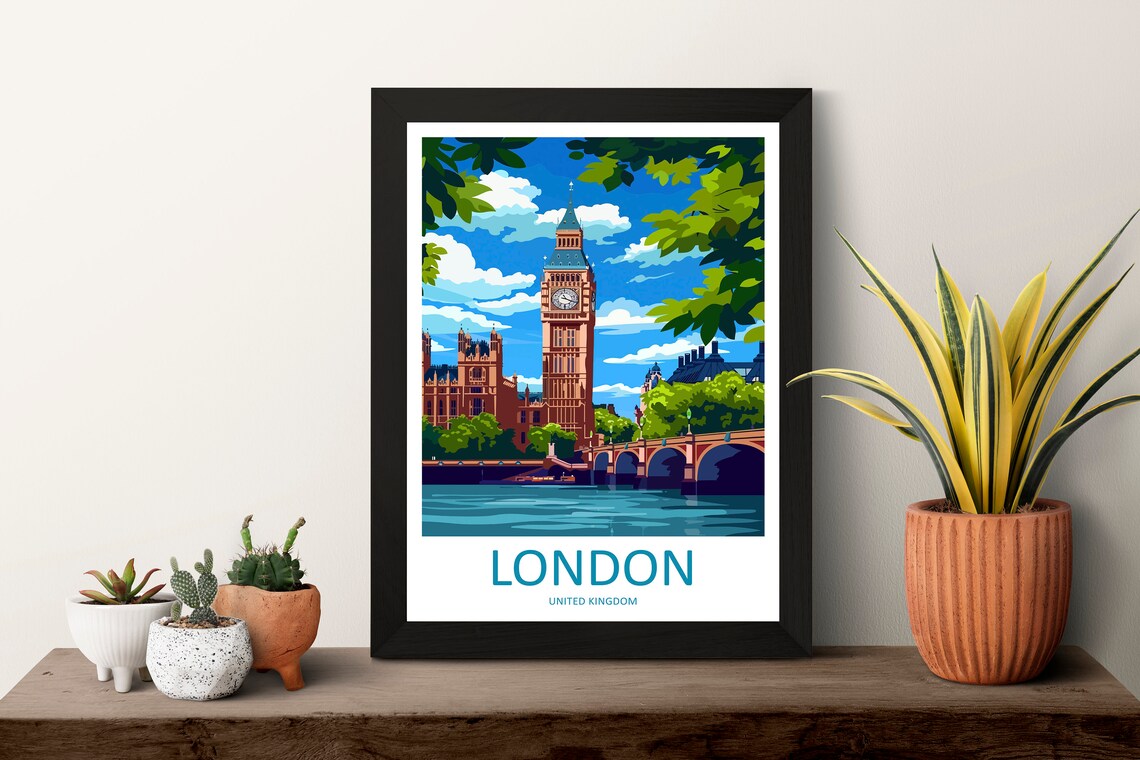London Big Ben And Parliament Across The River Thames Poster - Image 3