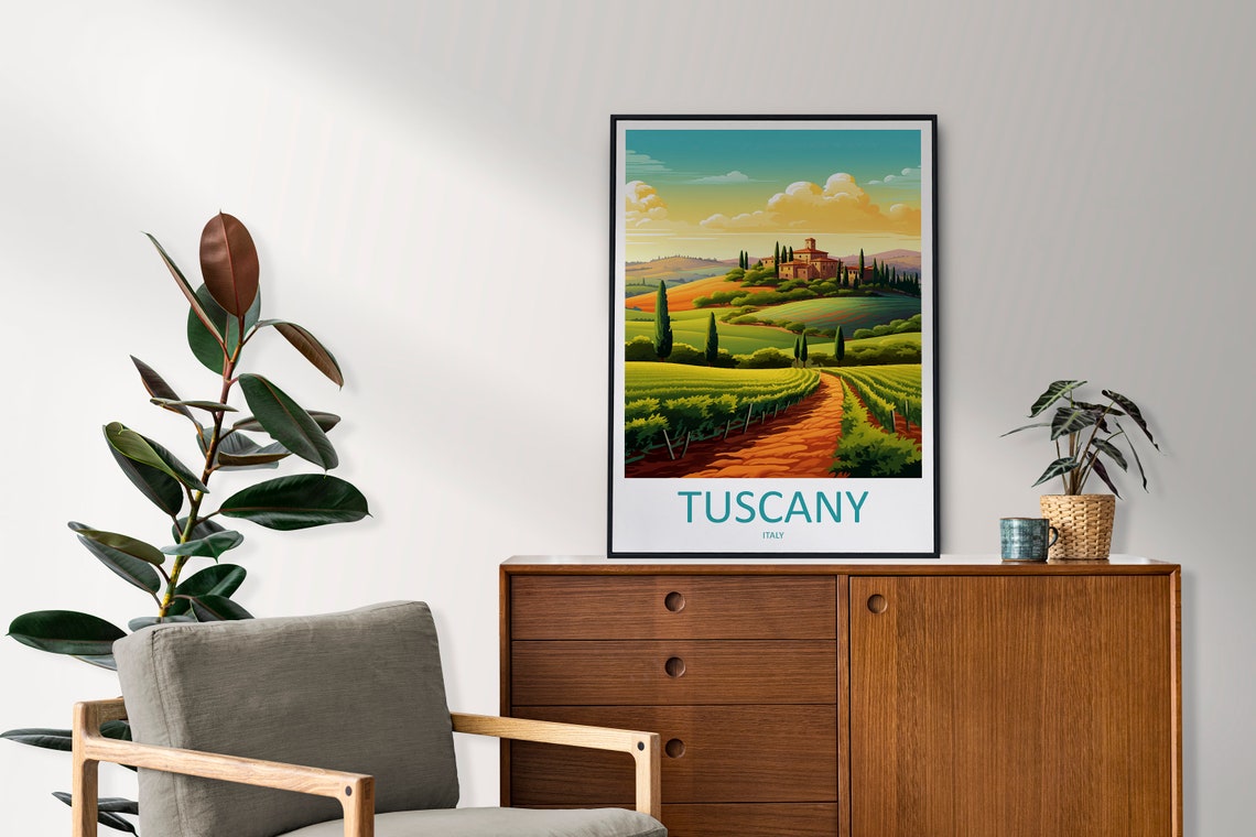 Tuscany Travel Print Wall Art Tuscany Italy Wall Hanging Home Decoration Tuscany Gift Art Lovers Wall Art Print Tuscany Italy Art Tuscany - Image 2