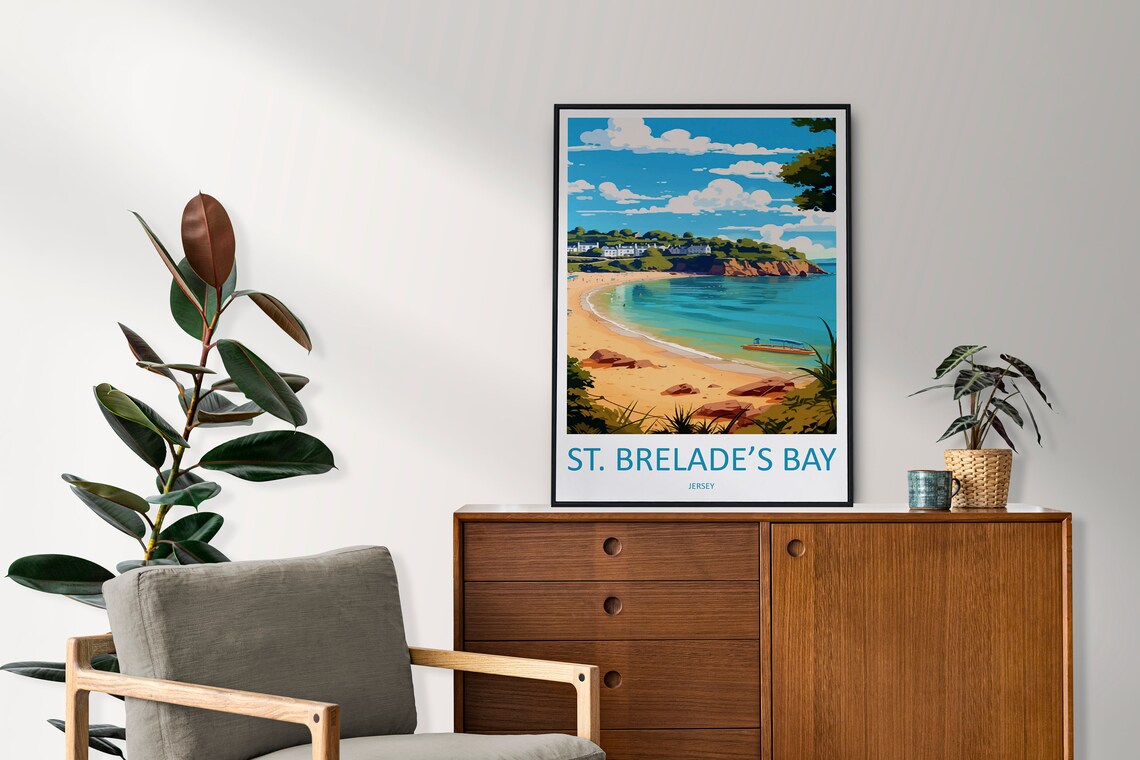 St Brelades Bay Travel Poster, Jersey Wall Art - Image 2