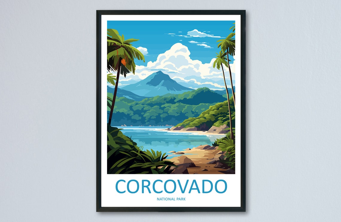 Corcovado National Park Costa Rica Lush Rainforest Beach Poster