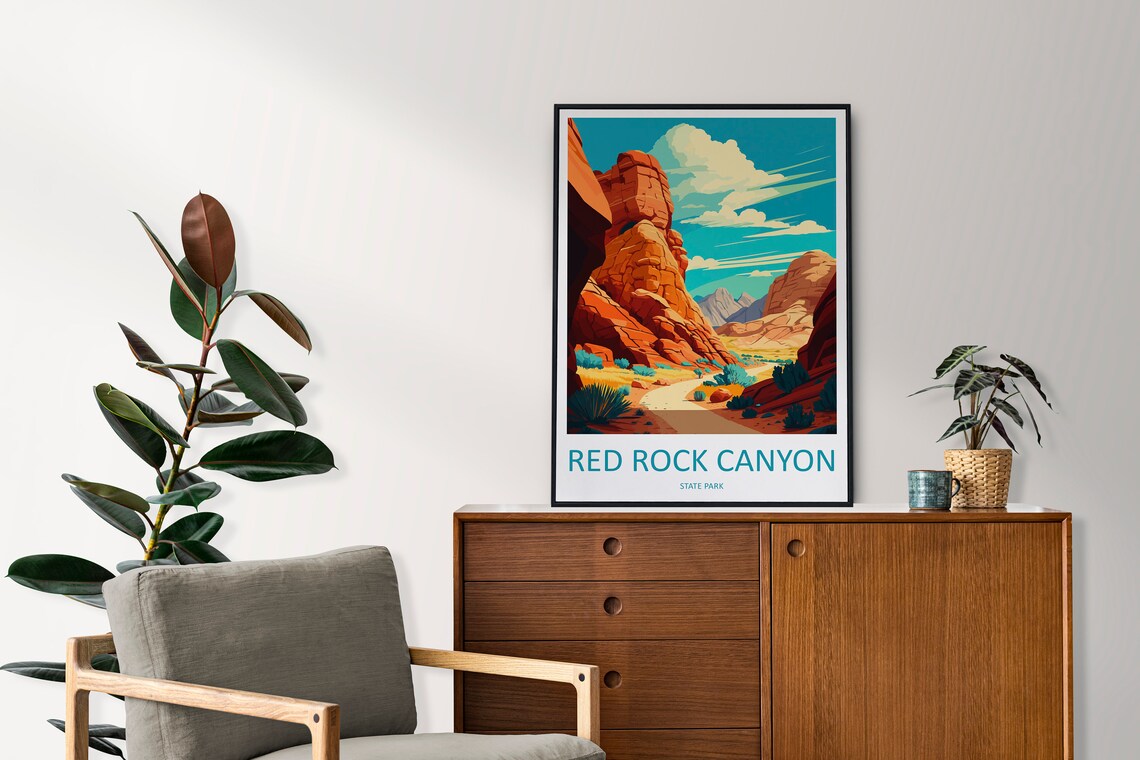 Red Rock Canyon State Park Travel Poster, California - Image 2