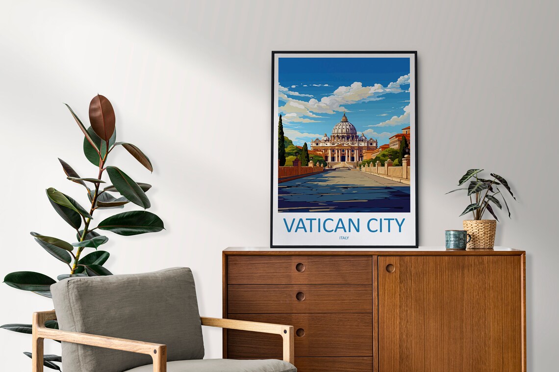 Vatican City Travel Print, Rome Faith Landmark - Image 2