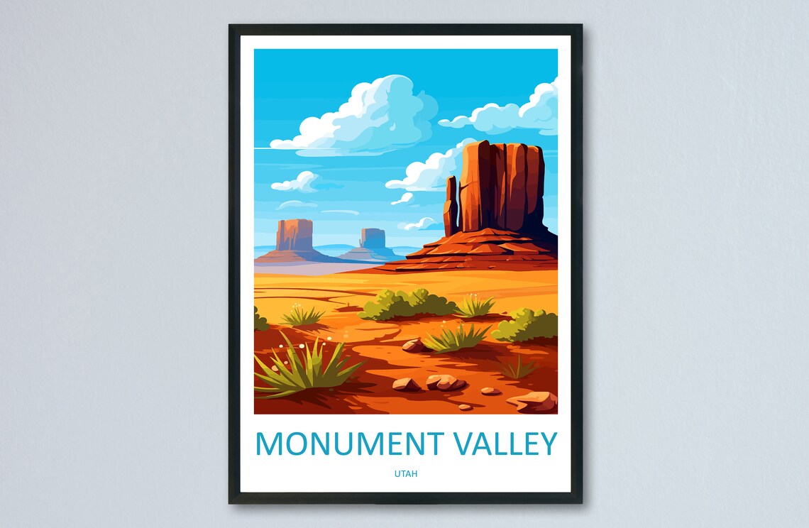Monument Valley Utah Iconic Red Sandstone Buttes Desert Poster