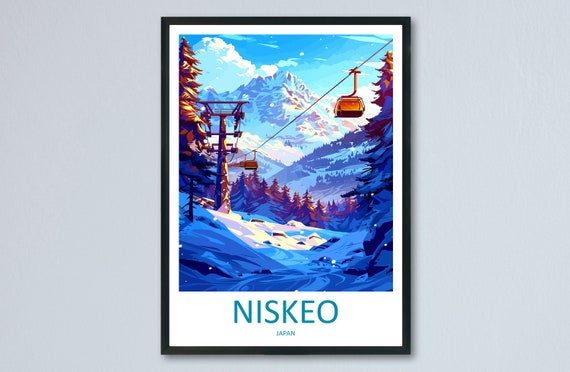 Niseko Travel Print Wall Art Niseko Wall Hanging Home Dcor Niseko Gift Art Lovers Ski Art Lover Gift Niseko Print Skiing Niseko Ski Art