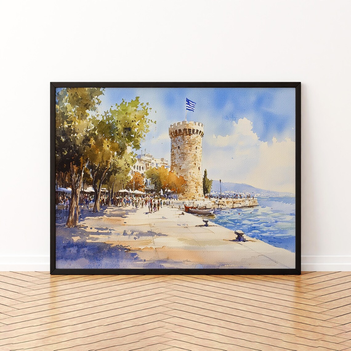 Thessaloniki Watercolor Poster, Greece Travel Poster