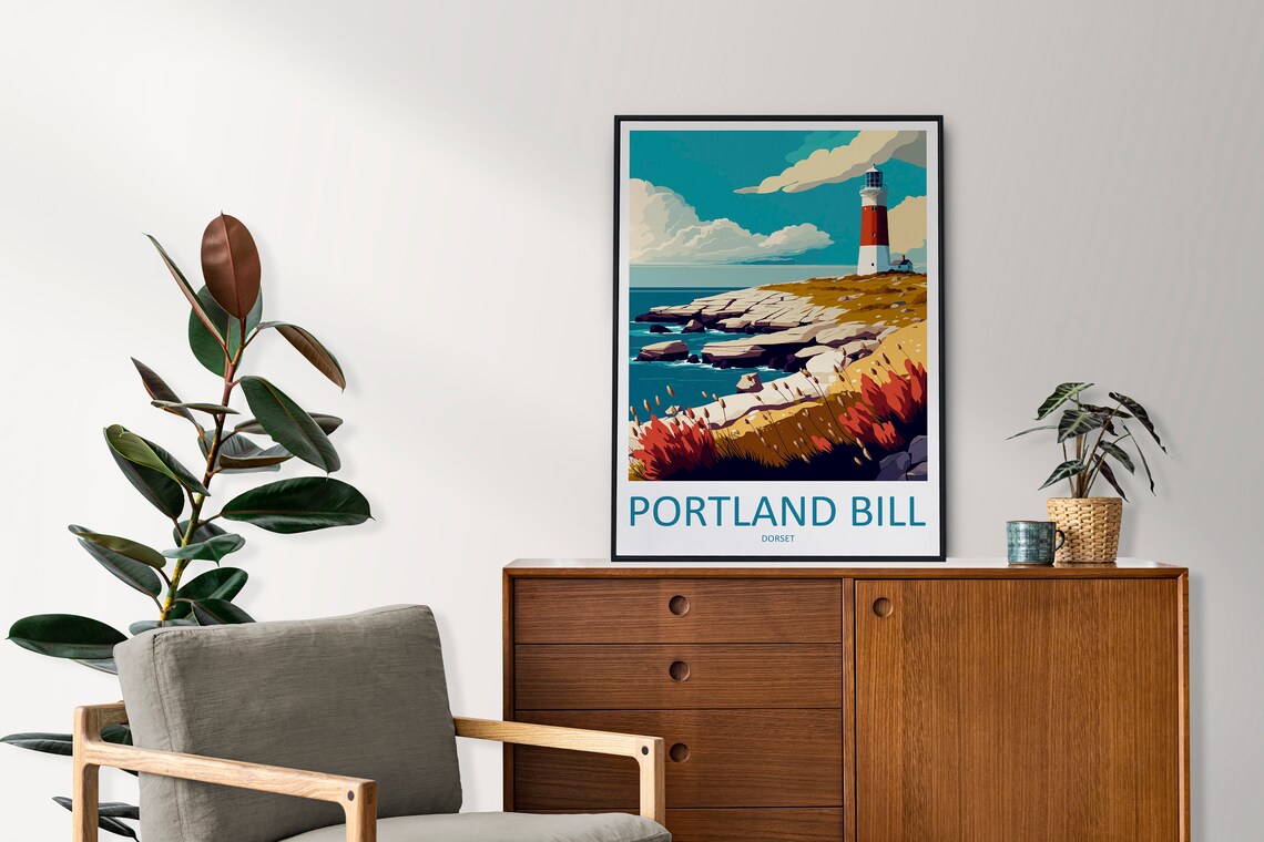 Portland Bill Travel Poster, England Wall Art - Image 2