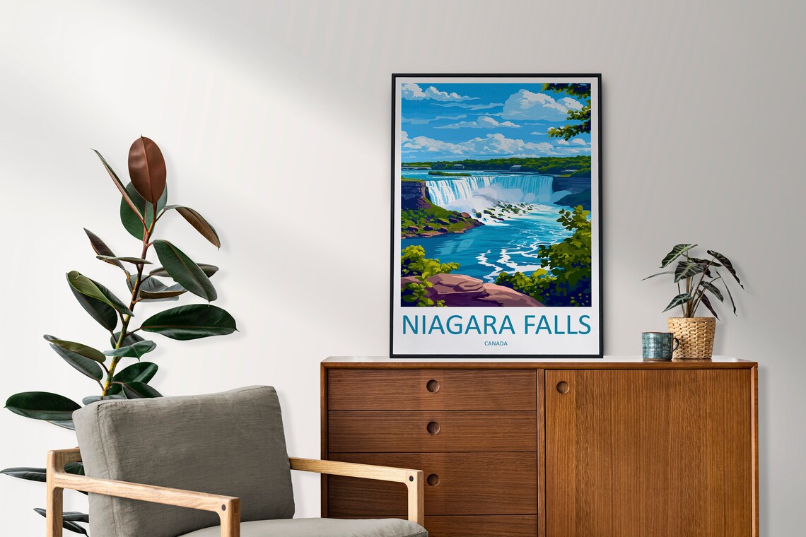 Niagara Falls Travel Poster, New York State Art - Image 2